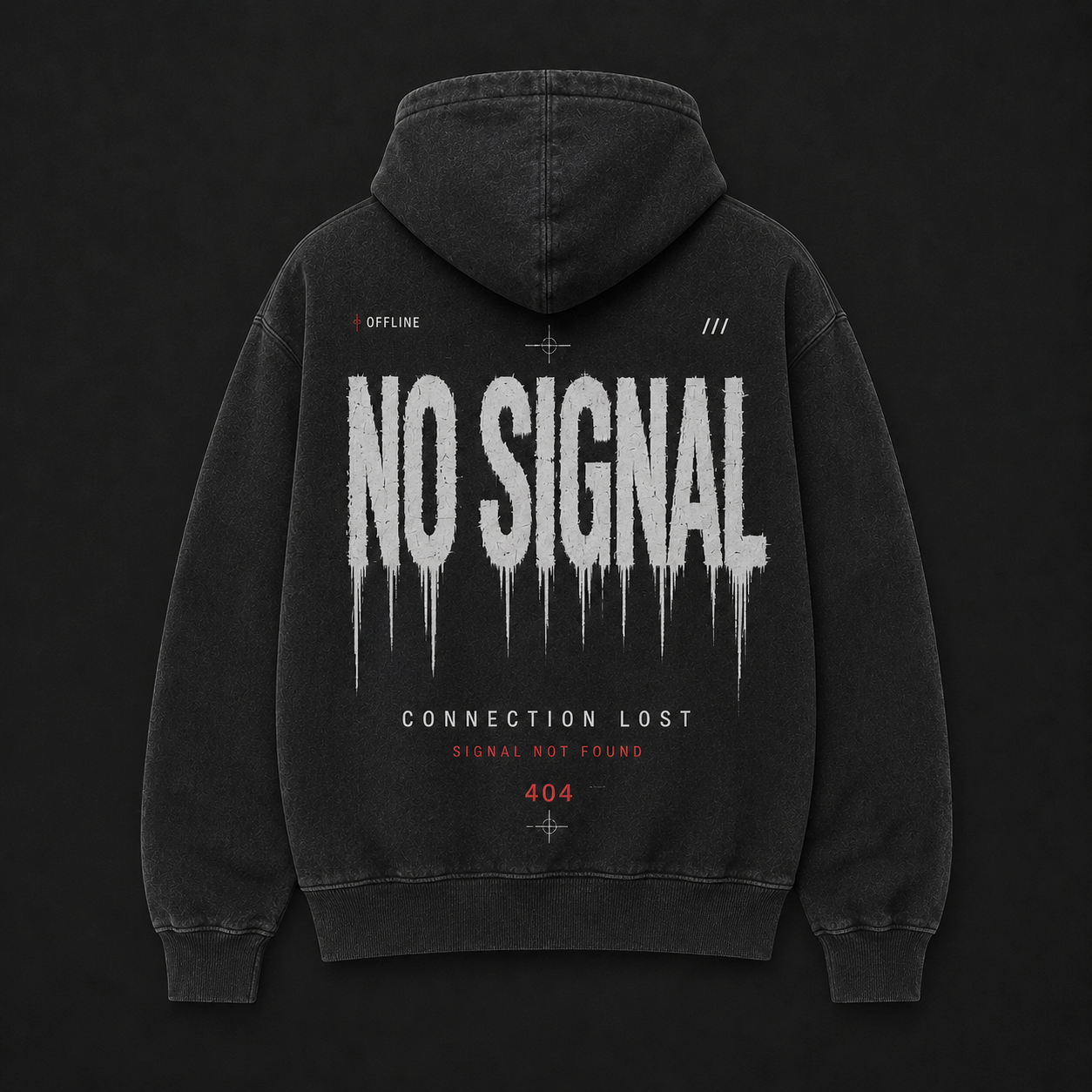 No Signal Zip Hoodie — back